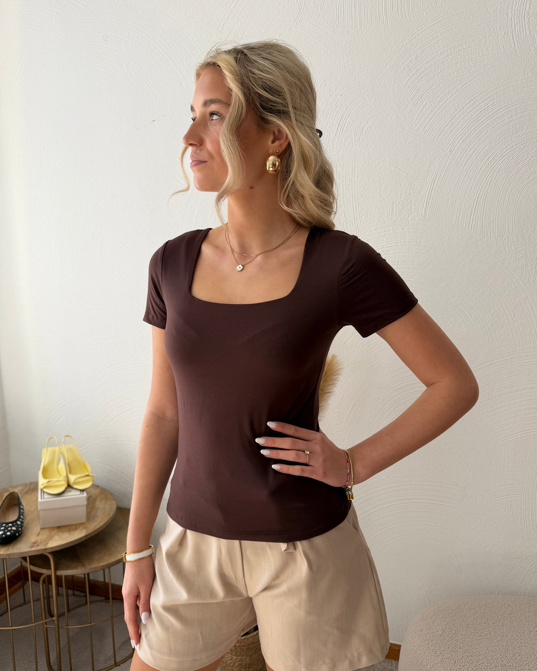 Square-Neck T-Shirt