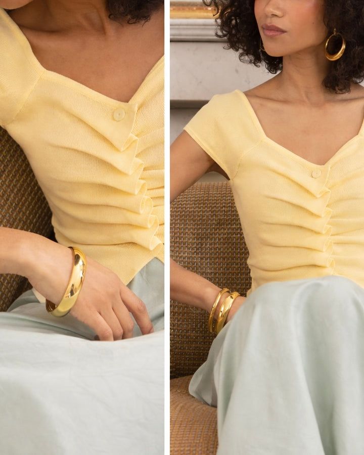 Stricktop mit Faltendetail