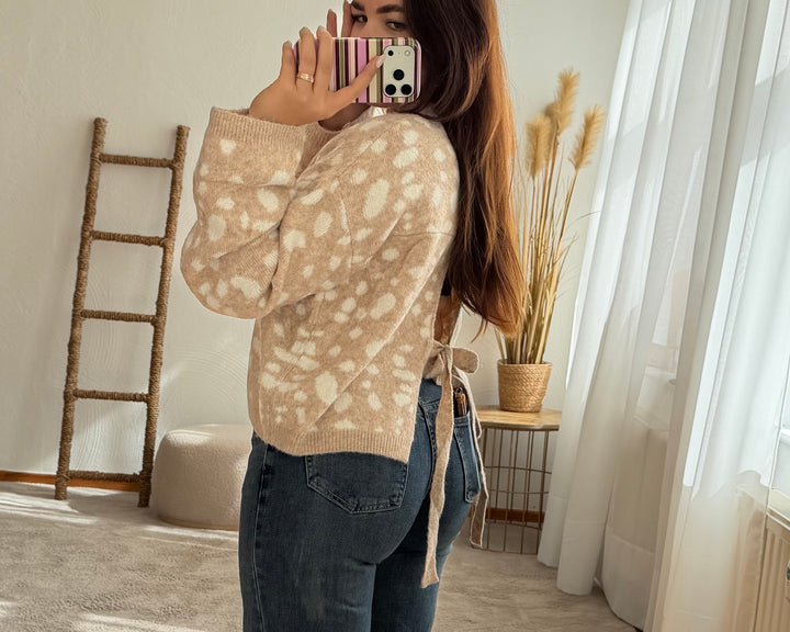 Strickpullover mit Bambi-Print