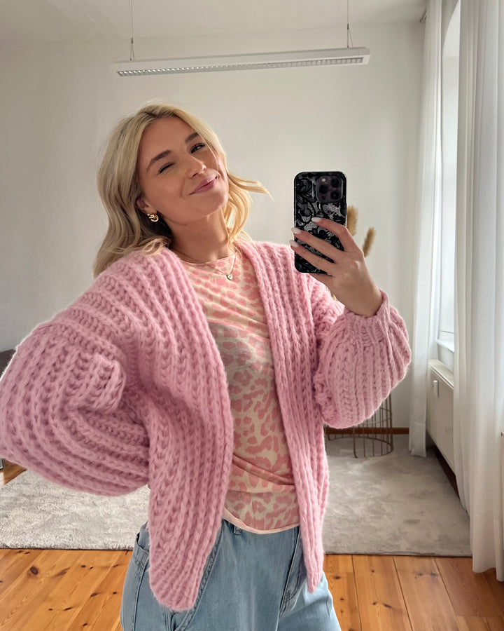 Offener Cardigan mit Struktur
