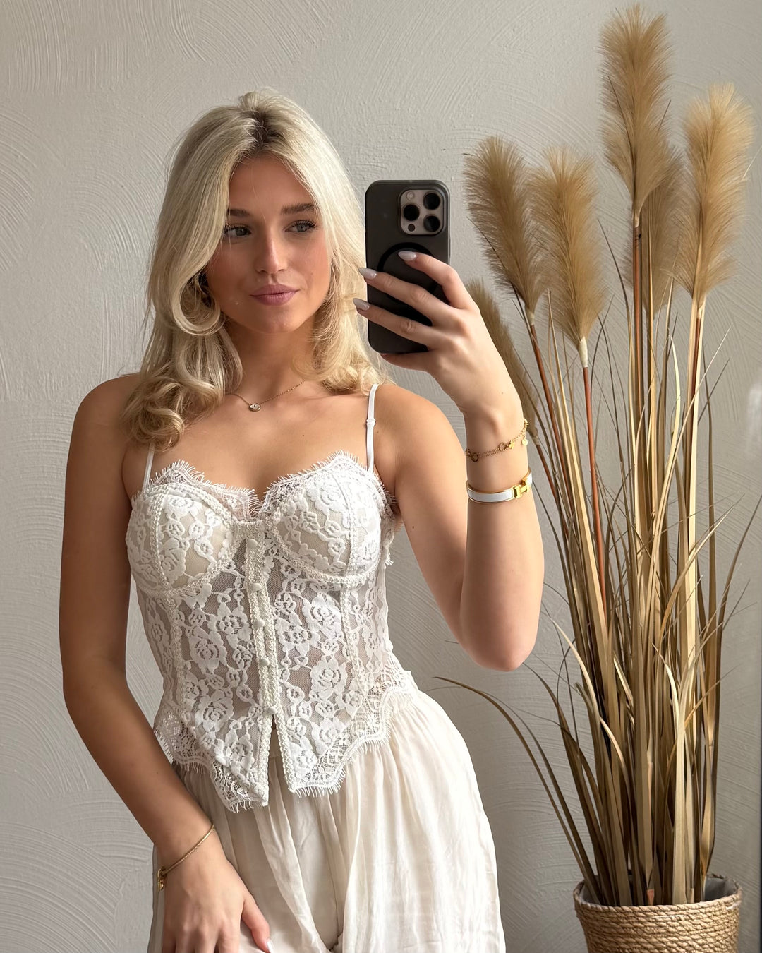 Spitzen-Corsage-Top