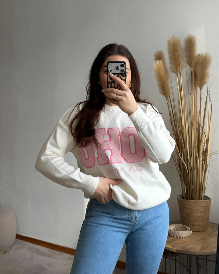 Pullover mit SOHO-Stickerei