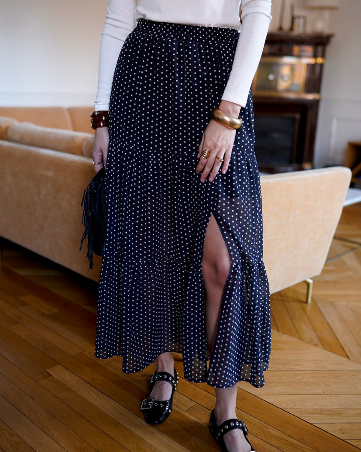Midirock mit Polka Dots