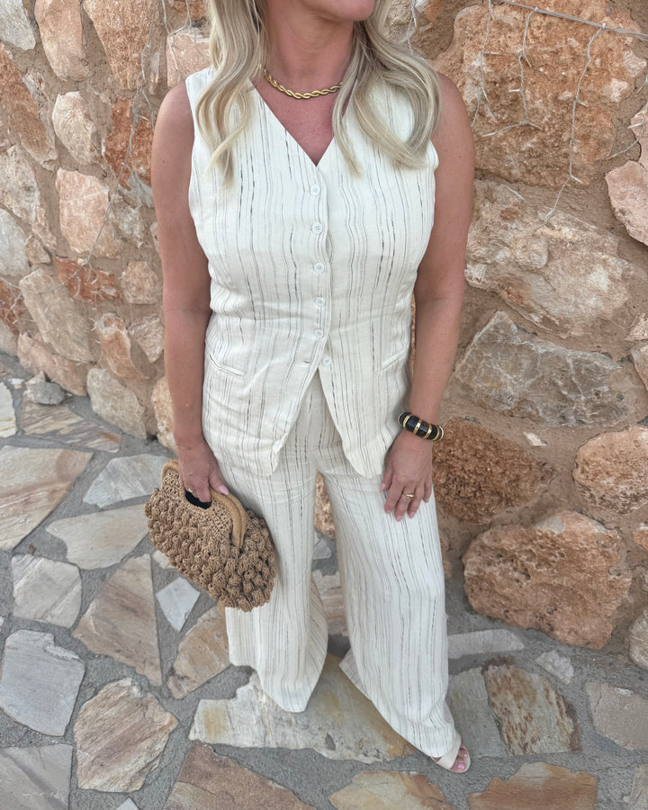 Linen Blend Vest