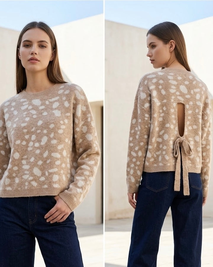 Strickpullover mit Bambi-Print