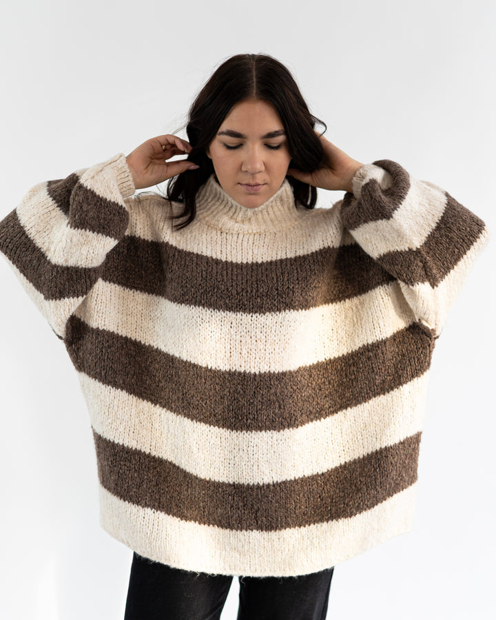 BLOCK STRIPE - Oversized Pullover