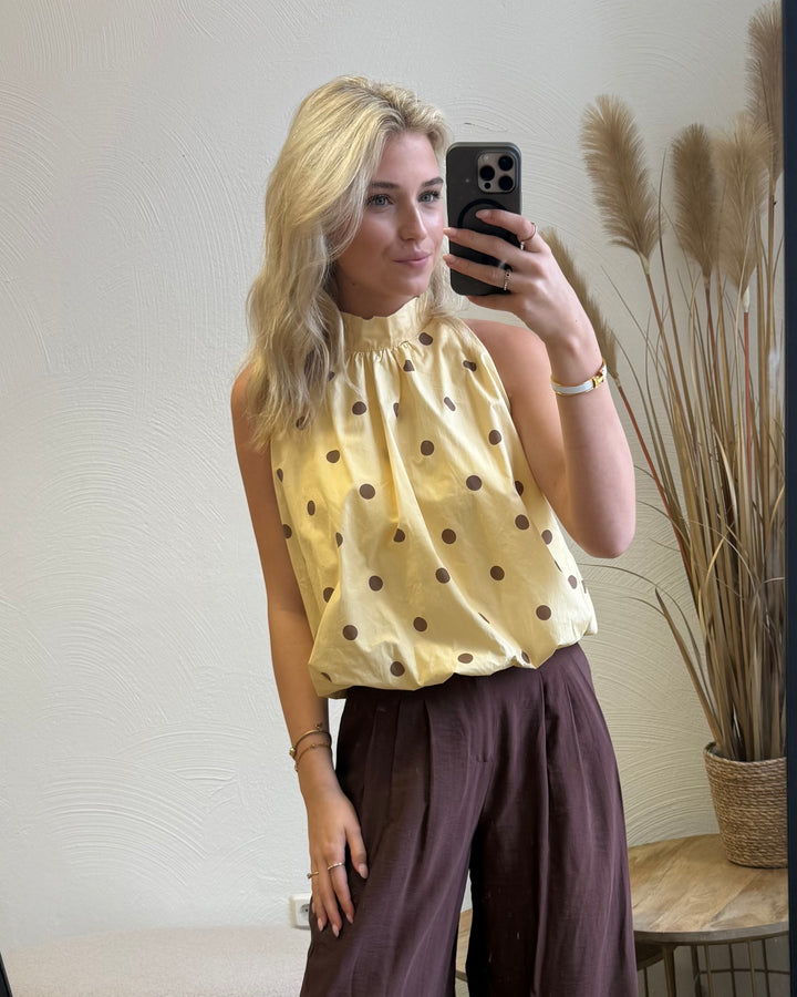Polka Dot Blouse – Gelb