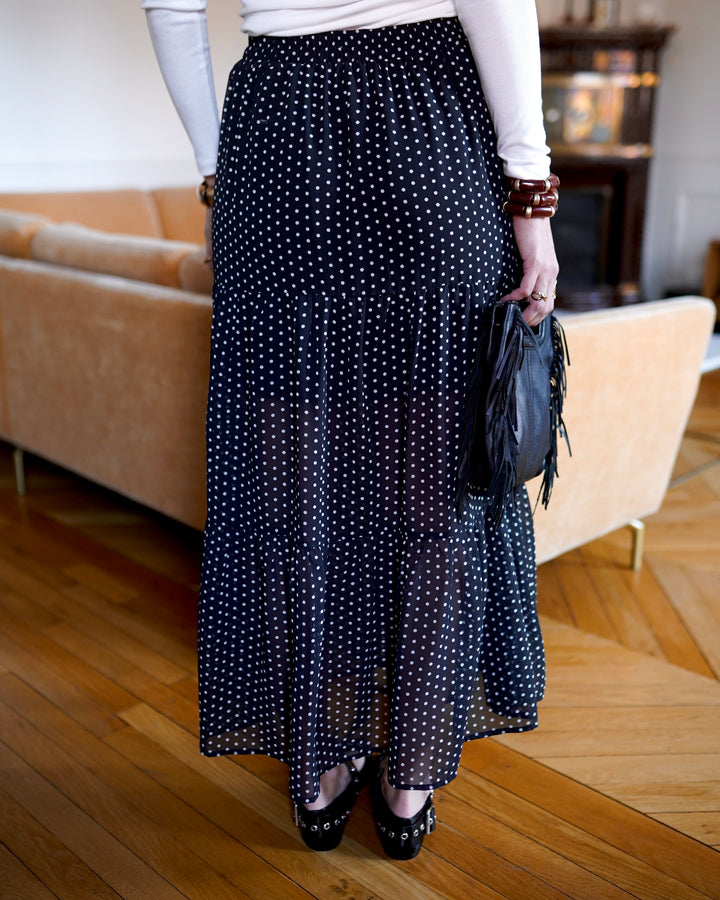 Midirock mit Polka Dots