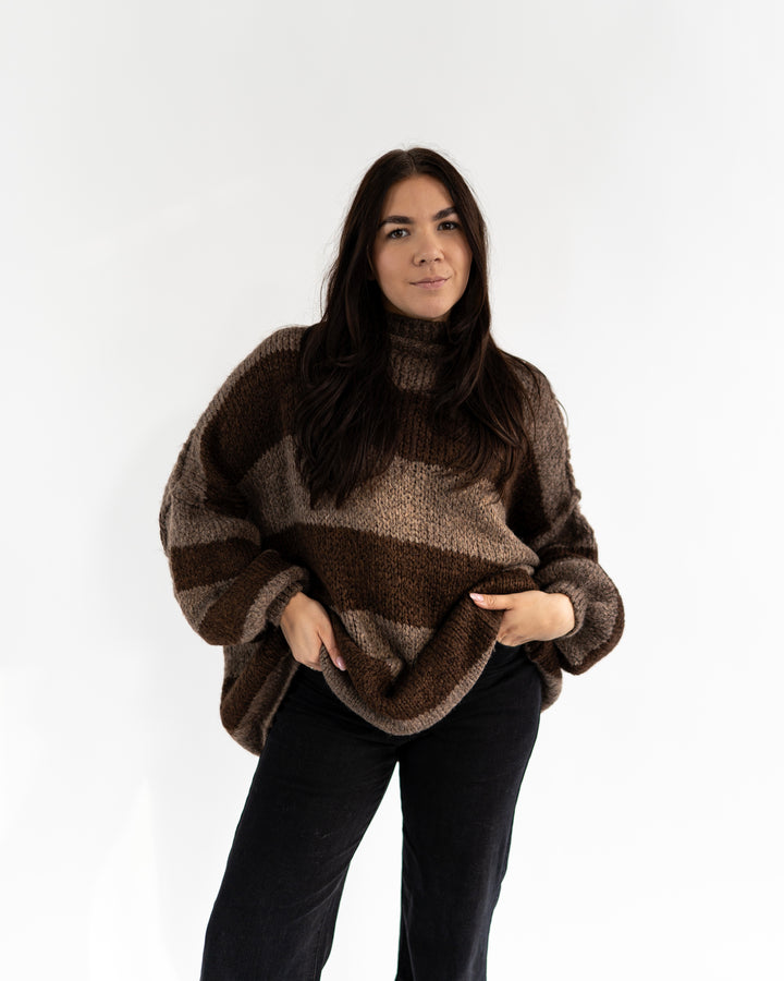 BLOCK STRIPE - Oversized Pullover