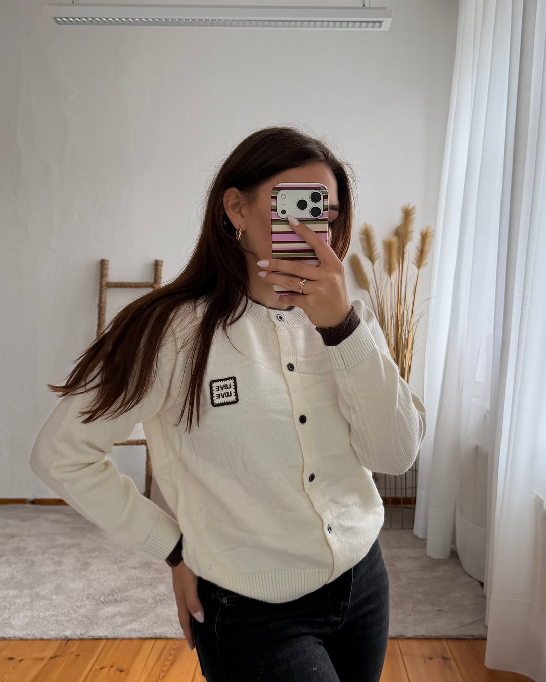 LOVE - Cardigan mit Patch
