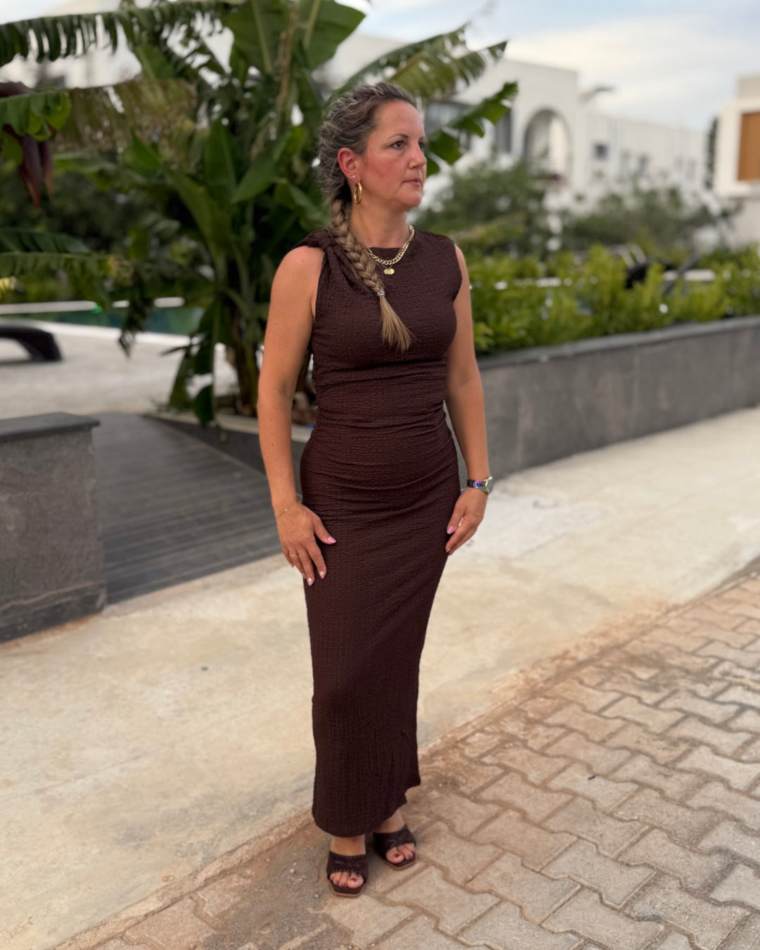 Seersucker Maxi Dress