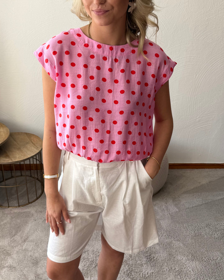 Leinen Bermuda Shorts Damen – Elegante Shorts mit Bundfalten