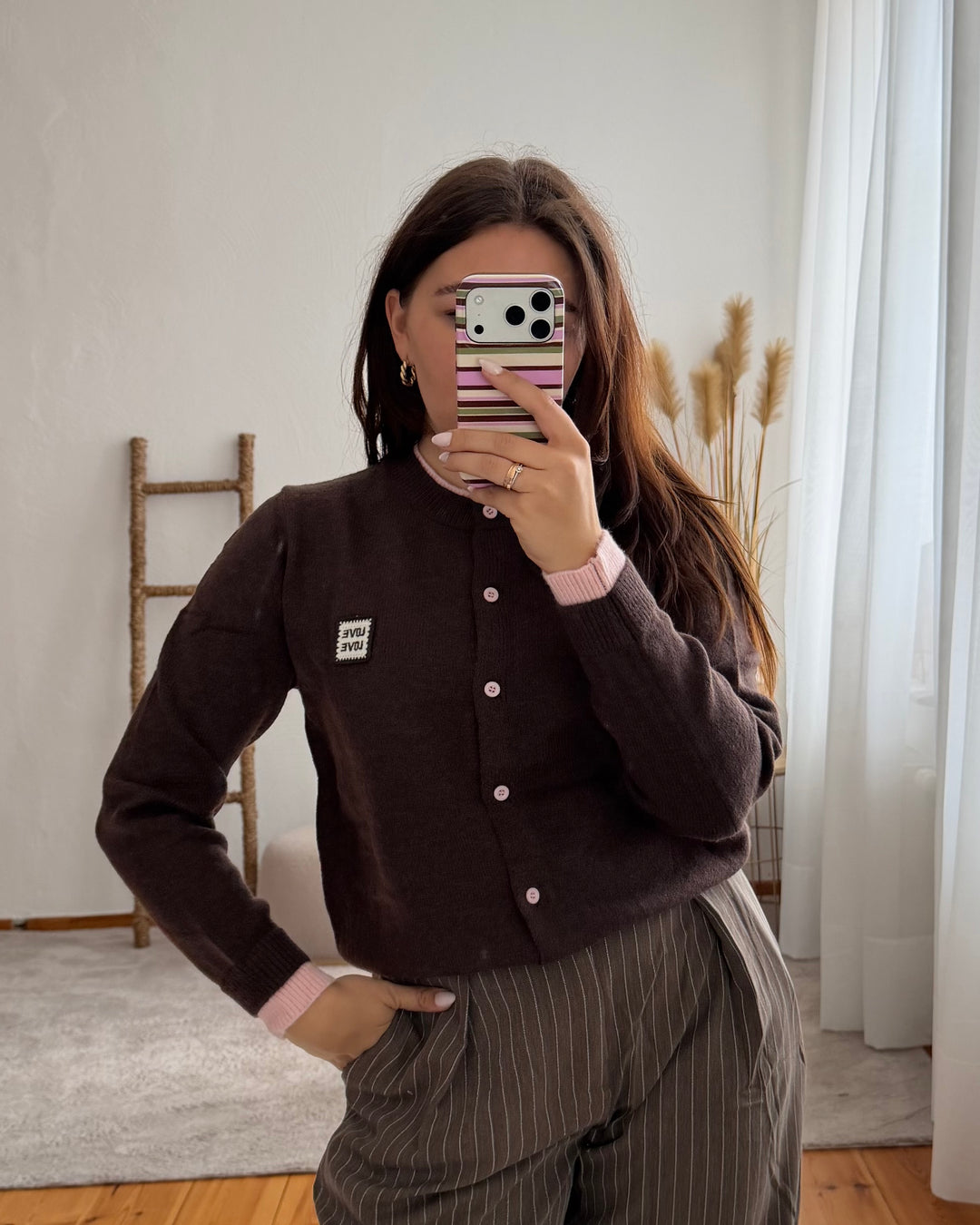 LOVE - Cardigan mit Patch