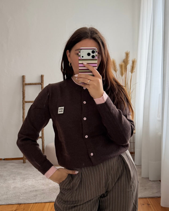 LOVE - Cardigan mit Patch