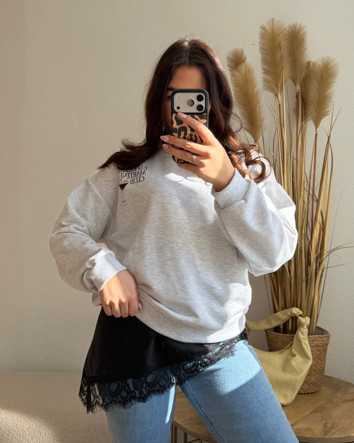 Asymetrisches Spitzentop