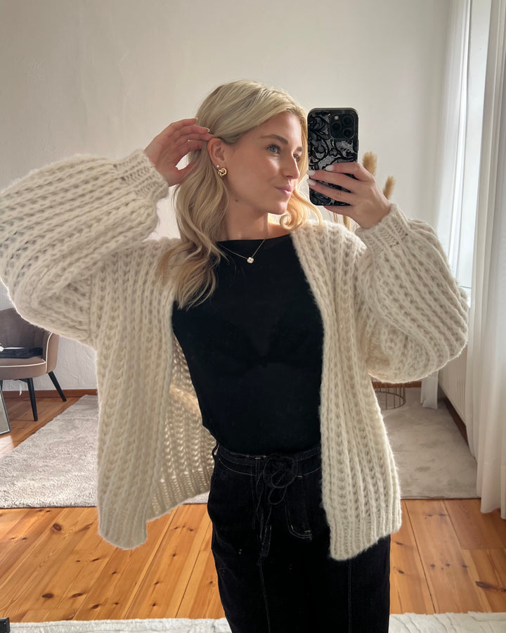 Offener Cardigan mit Struktur