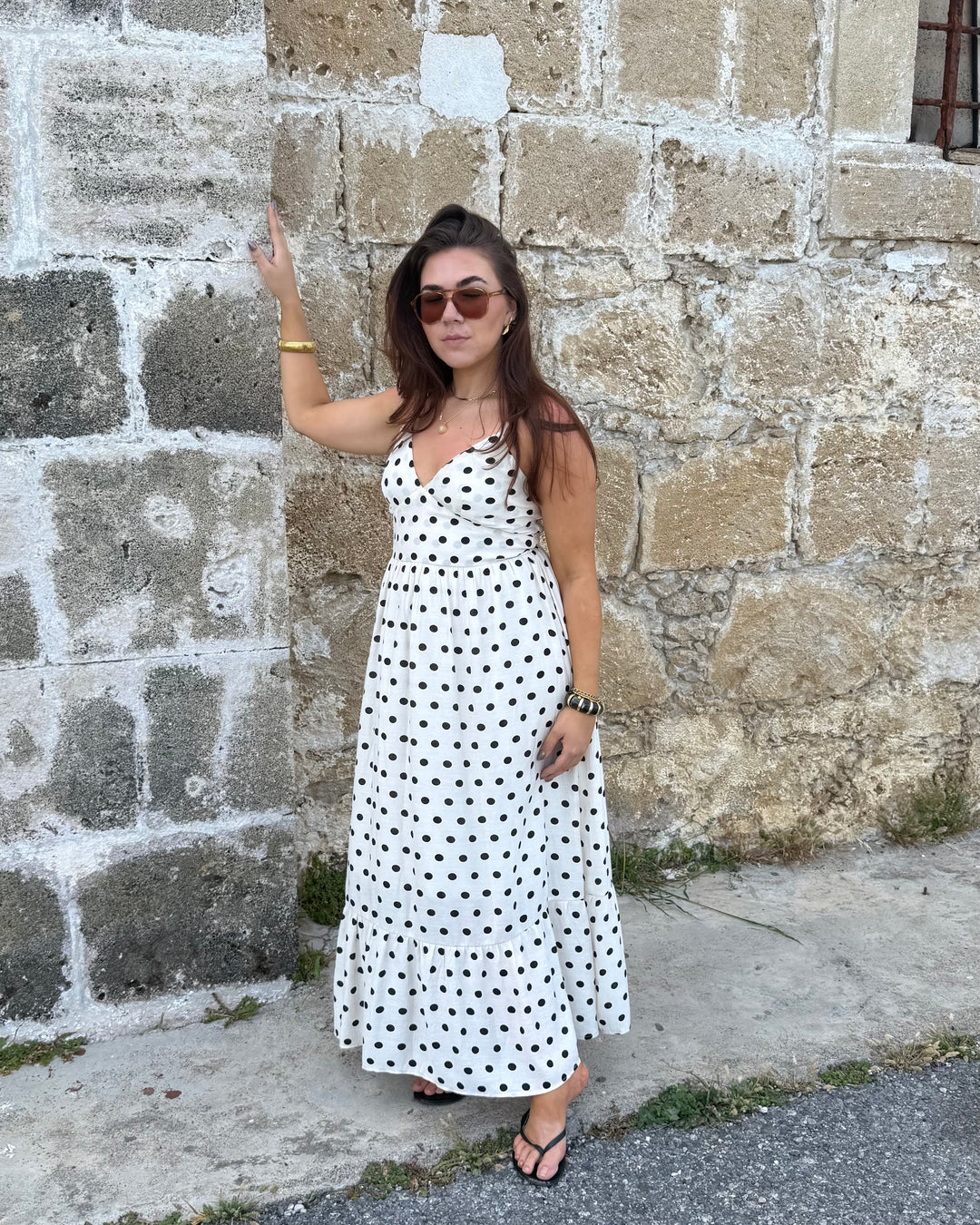 Polka-Dot Trägerkleid