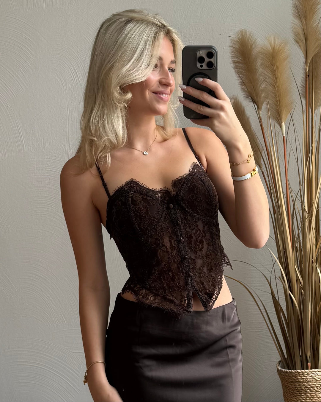 Spitzen-Corsage-Top