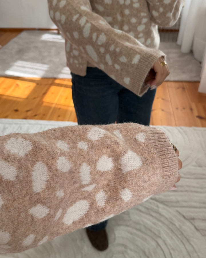 Strickpullover mit Bambi-Print