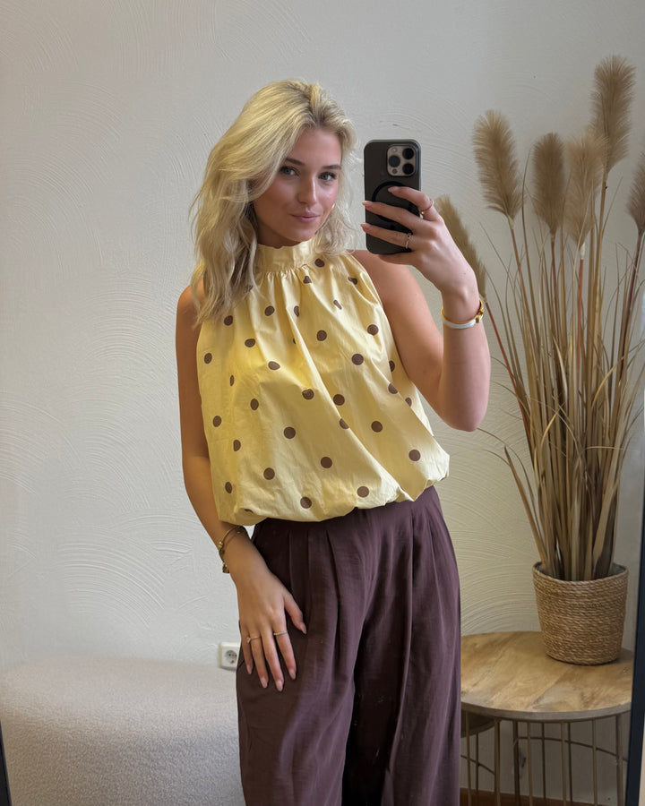 Polka Dot Blouse – Gelb
