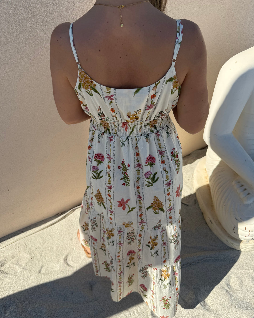 Wildflower Baumwoll Maxi Dress – Cream