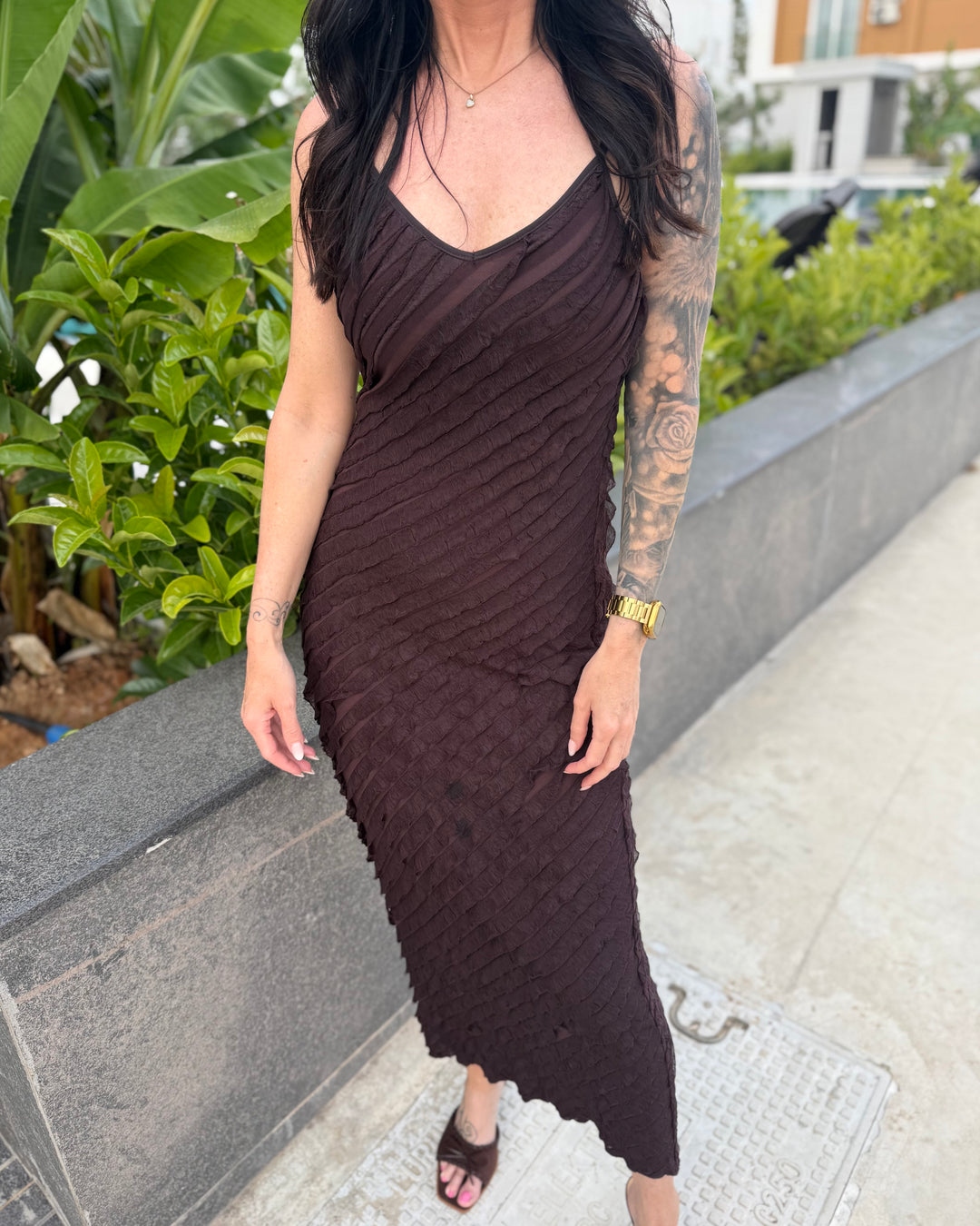 Ruffle Bodycon Dress