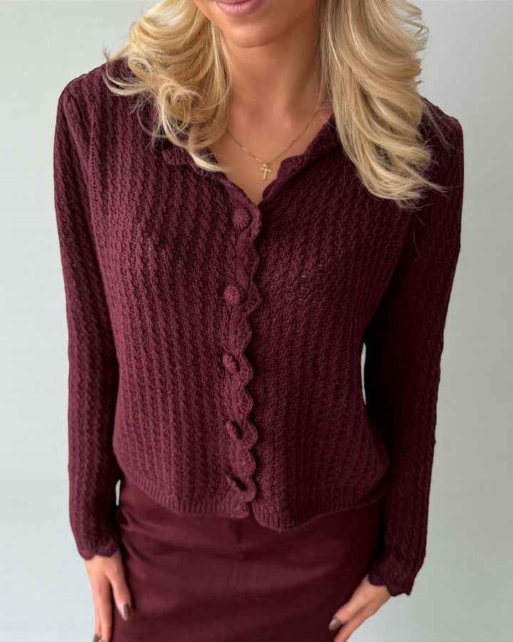 SCALLOP CRUSH - STRICKBLUSE