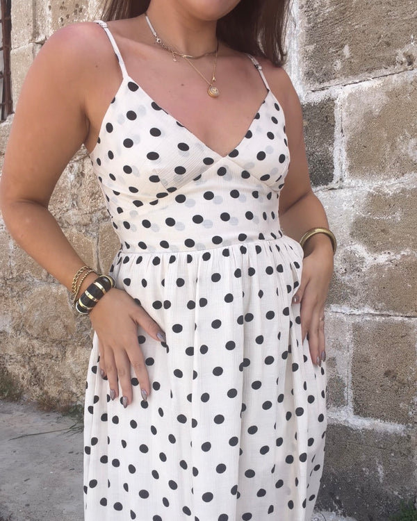 Polka-Dot Trägerkleid