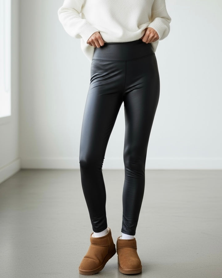 FAKE LEATHER - Leggings