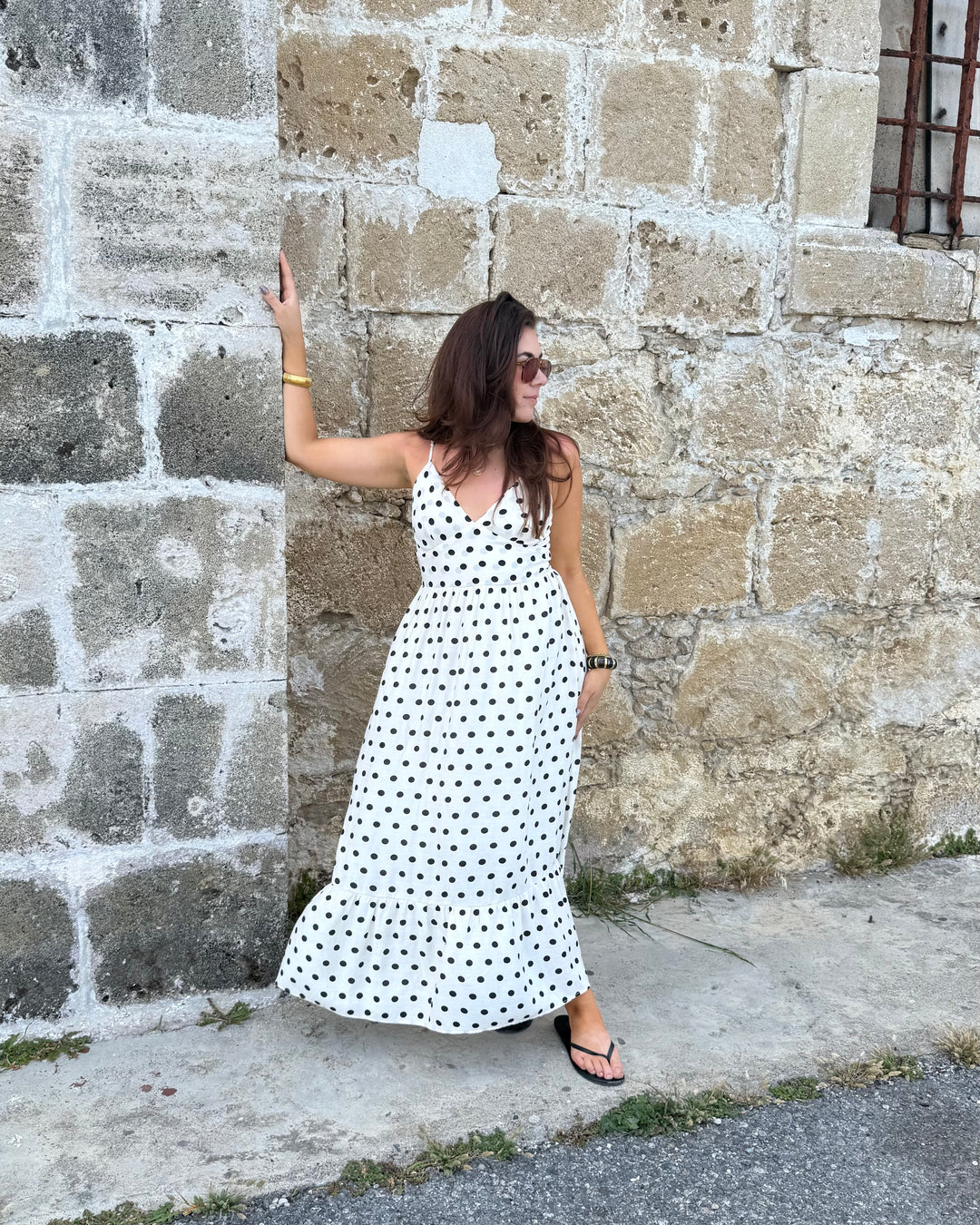 Polka-Dot Trägerkleid