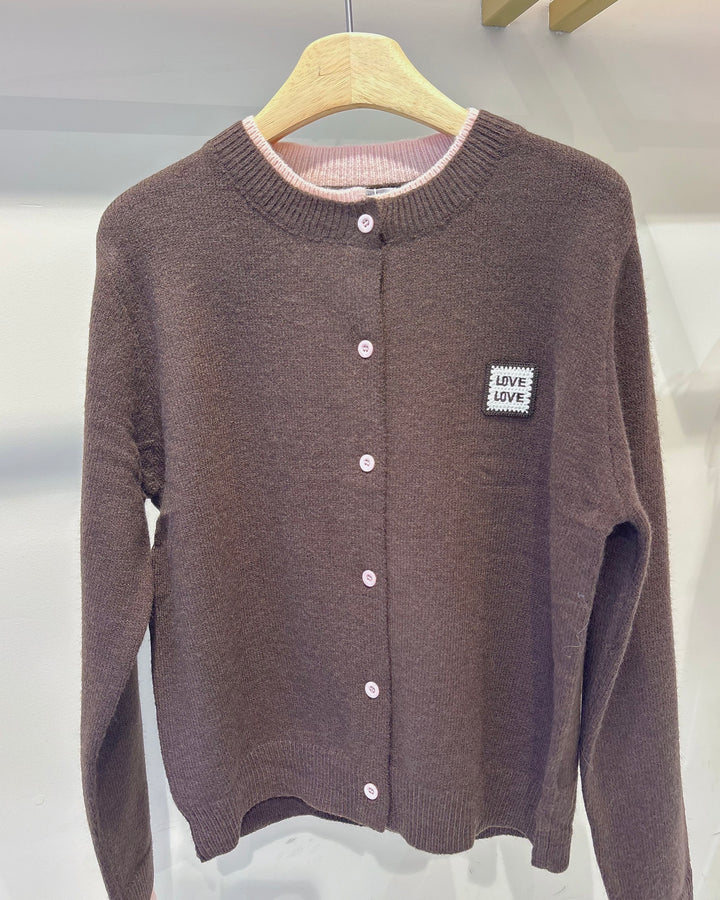 LOVE - Cardigan mit Patch