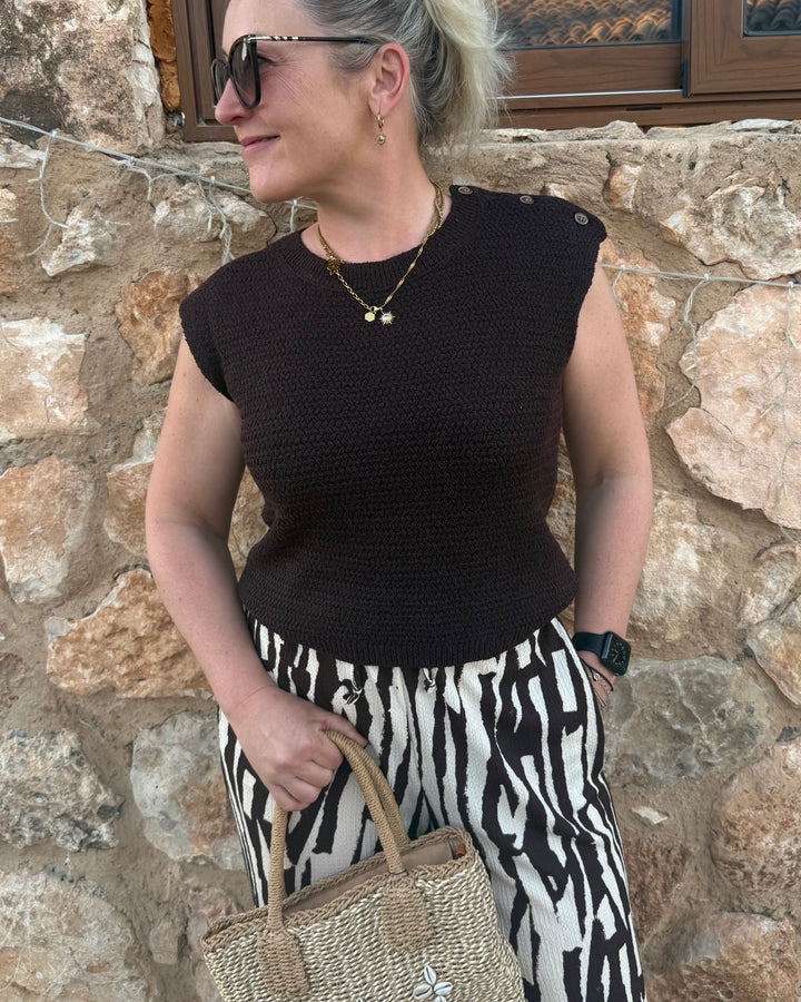 Espresso Knit Top