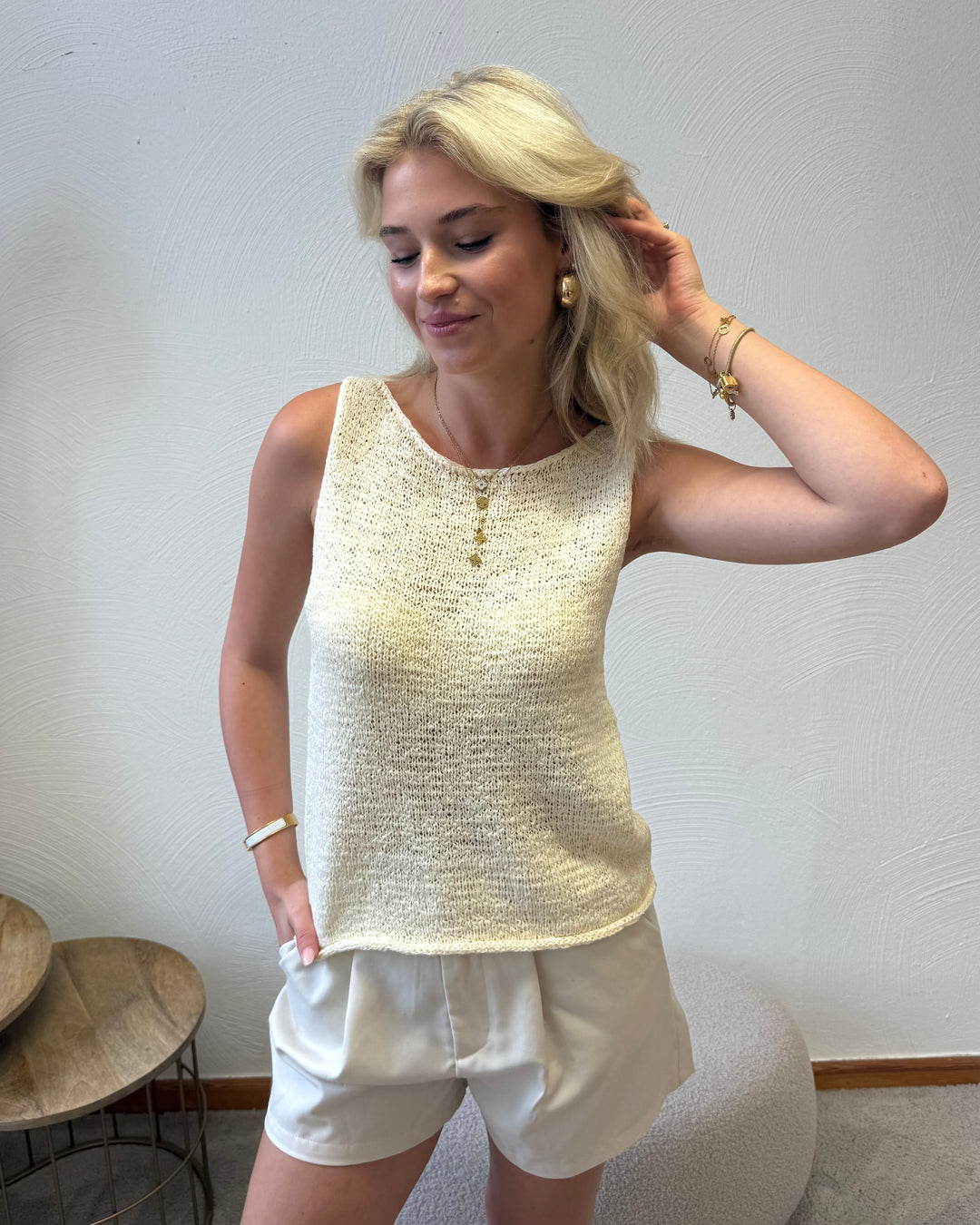 Strickoberteil - Offwhite