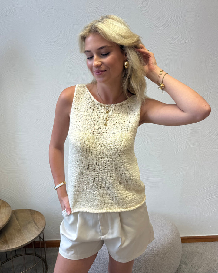 Strickoberteil - Offwhite