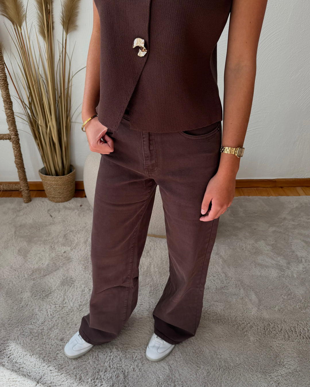 Dad-fit Jeans Coffee