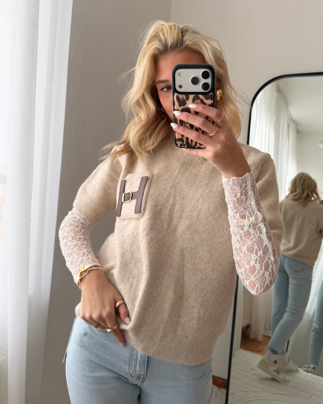 LACE DREAM - Spitzen-Longsleeve