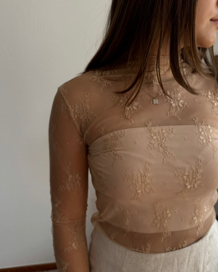 LAYLA - Spitzen-Longsleeve