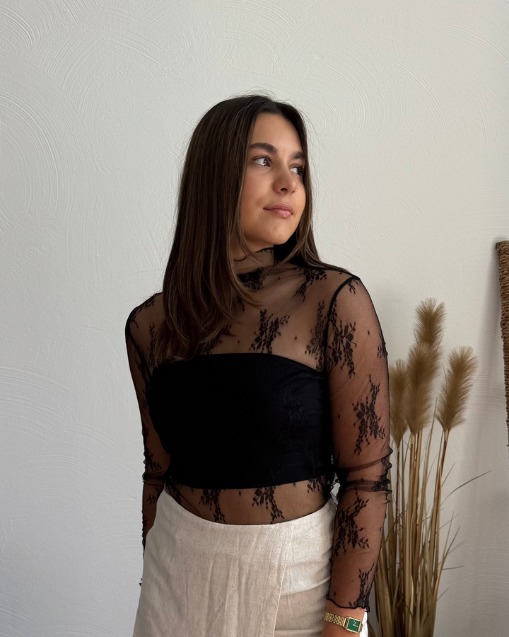 LAYLA - Spitzen-Longsleeve