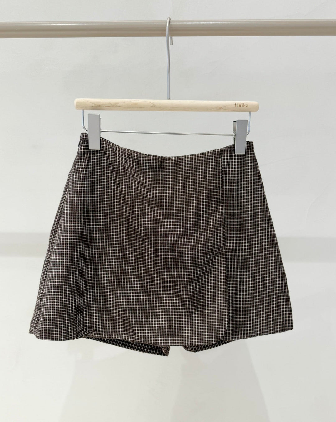 Karo-Skort mit Wickeloptik
