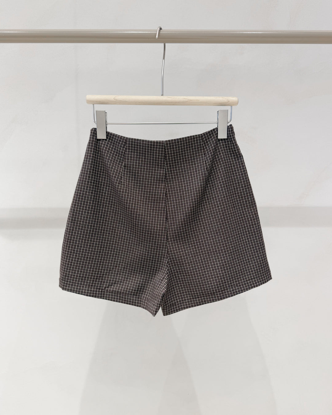 Karo-Skort mit Wickeloptik