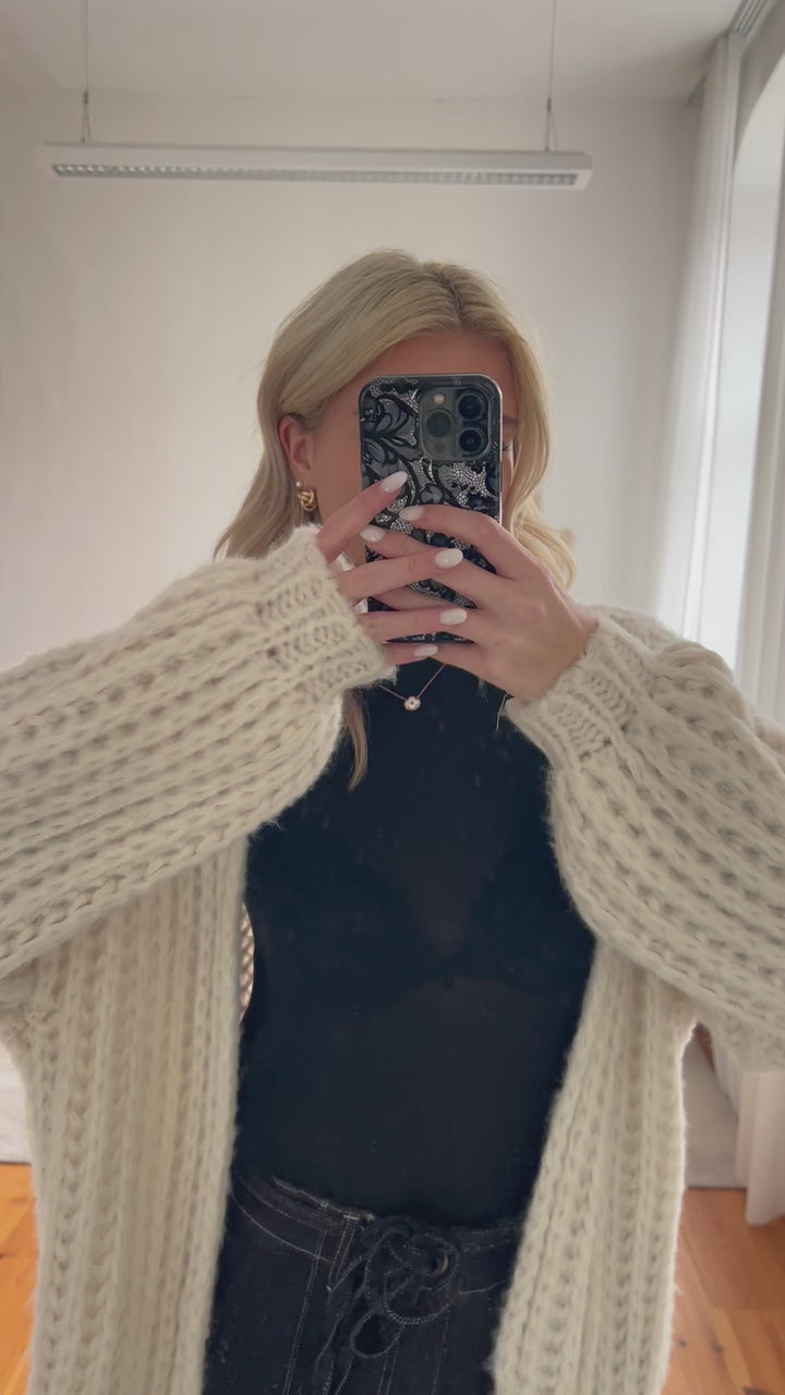 Offener Cardigan mit Struktur