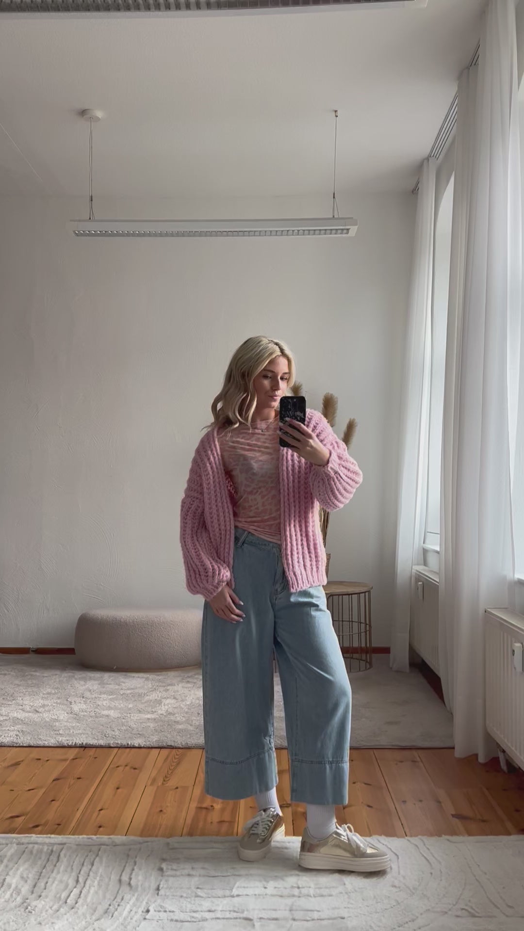 Offener Cardigan mit Struktur