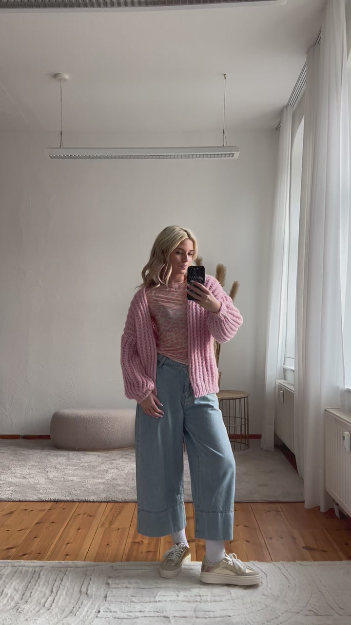 Offener Cardigan mit Struktur